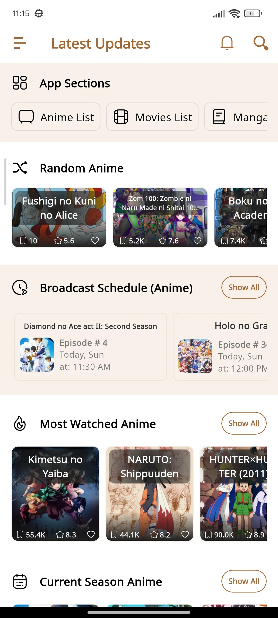 All in One Anime & Manga screenshot