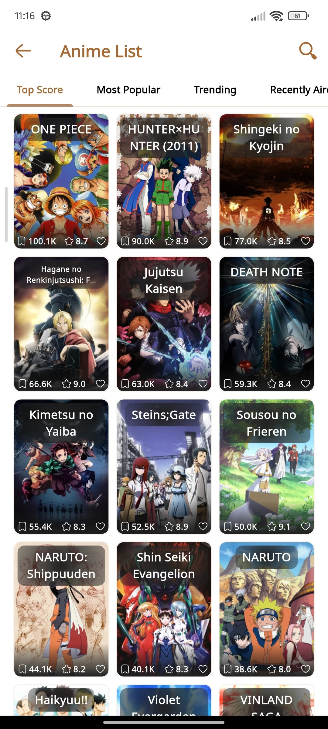 All in One Anime & Manga screenshot