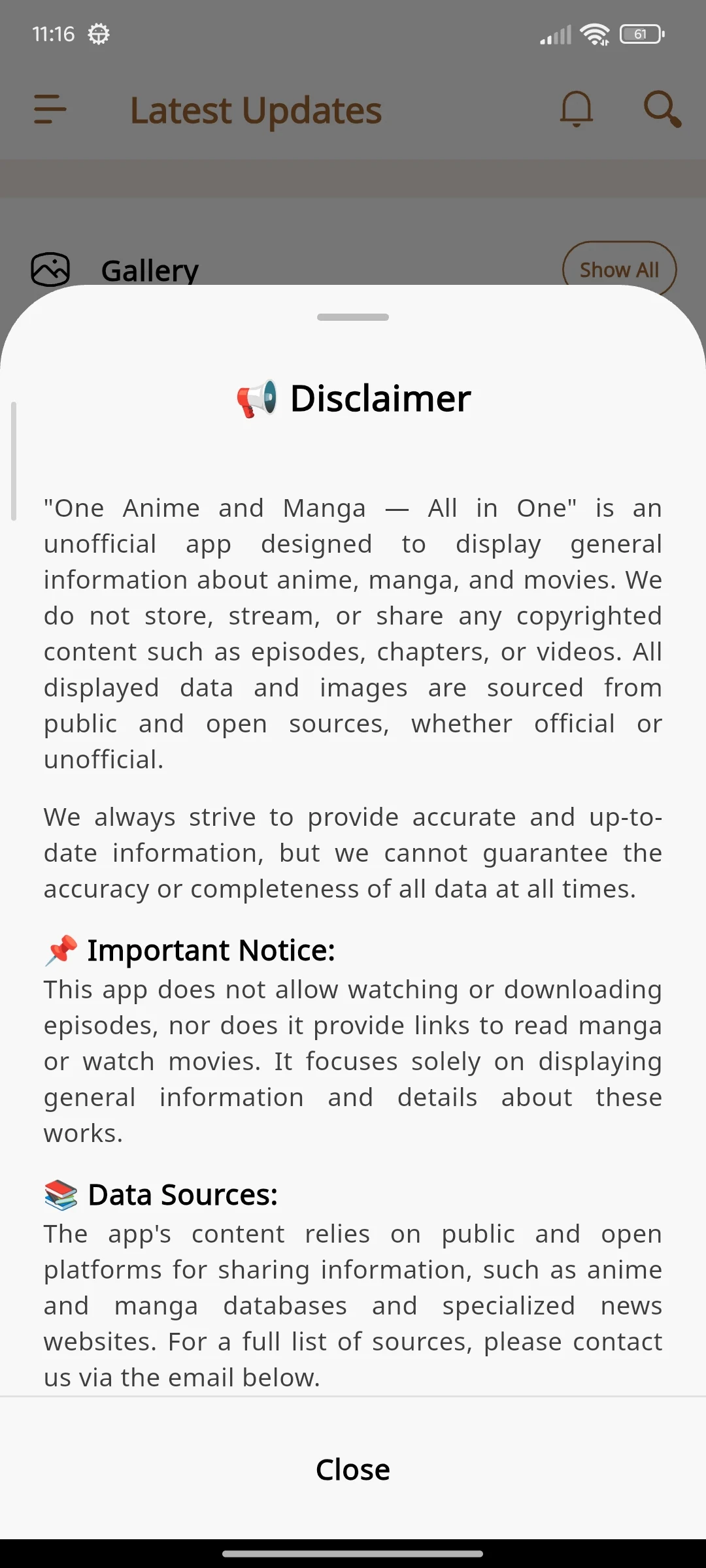 All in One Anime & Manga screenshot